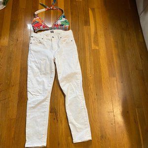Citizens of Humanity Rocket Crop High Rise Skinny White Jeans Size 26
